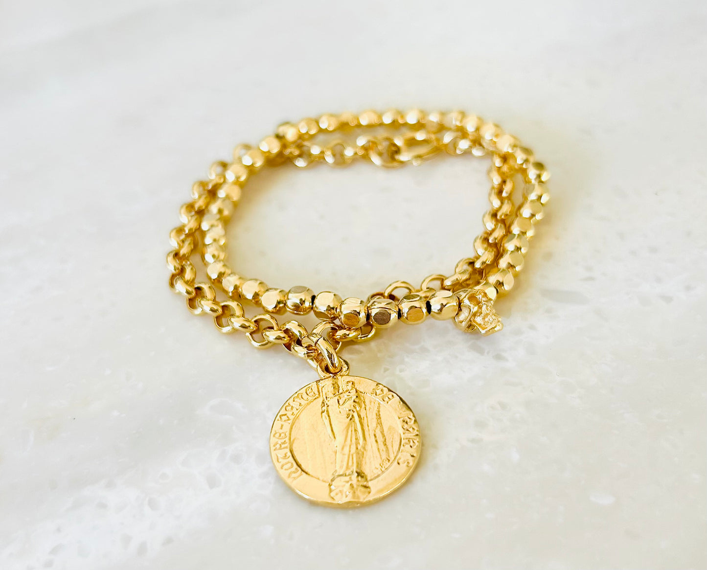 Armband mit Münze Gelbgold