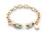 Goldenes Gliederarmband Comporta ★ mit grünen Amethysten