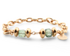 Goldenes Gliederarmband Comporta ★ mit grünen Amethysten